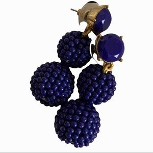 J CREW BLUE BEADED TIER EARRINGS